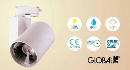 IDL BLANC TRACKLIGHT 38W 3000K HTE PUISSANCE 
