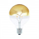 Globe Led filament dimmable 125 à coupole dorée 8w 400lm 