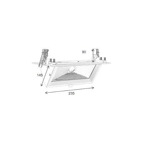 Wall washer 40w rectangle encastrable blanc