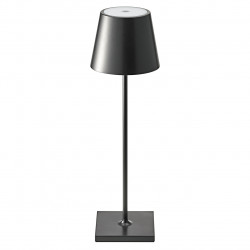Lampe de table noire- à intensité réglable lumière blanc chaud