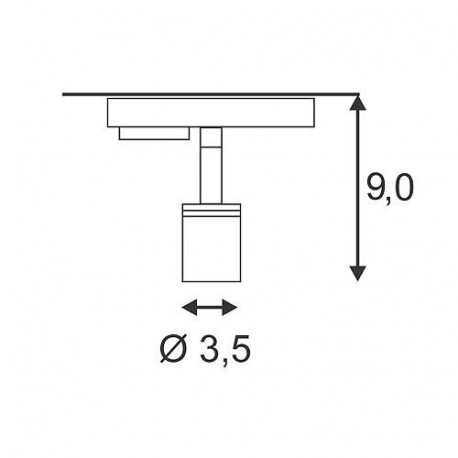 Minispot GU10 gris argent pour Led 230V