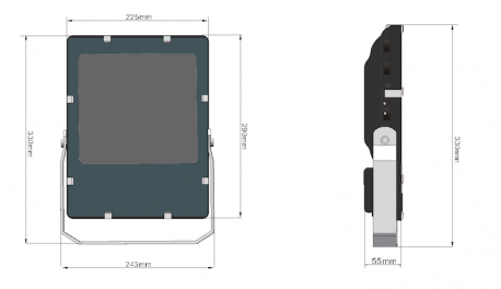 Projecteur extérieur HTR HIGH SMD FL 50W02-B4000