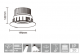 Downlight de précision 42W 4K IRC 95 Moonshadow ø 195 mm / enc 180mm