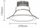 Downlight  fixe 42W 2700K extra large ø27.5CM pour remplacement d'armature existantes  sans gros travaux d'adaptation 