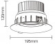 Downlight Meat orientable 42W Rouge Rose ø195 mm / enc 180mm